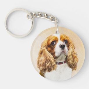 Cavalier King Charles Spaniel Originalgemälde Schlüsselanhänger