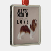 Cavalier King Charles Spaniel Ornament Aus Metall (Rechts)
