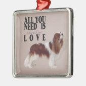 Cavalier King Charles Spaniel Ornament Aus Metall (Links)