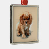 Cavalier King Charles Spaniel Ornament Aus Metall (Rechts)