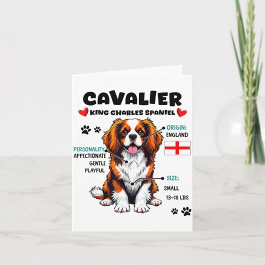 Cavalier King Charles Spaniel Owner Funny Dog Love Karte (Vorderseite)