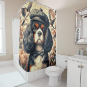 Cavalier King Charles Spaniel Painting Duschvorhang (Beispiel)