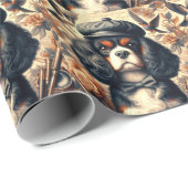 Cavalier King Charles Spaniel Painting Geschenkpapier (Rolleneckpunkt)