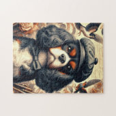 Cavalier King Charles Spaniel Painting Puzzle (Horizontal)