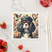 Cavalier King Charles Spaniel Painting Serviette (Beispiel)