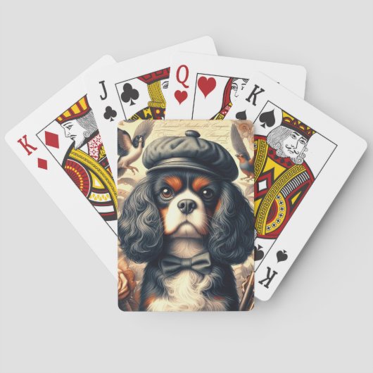 Cavalier King Charles Spaniel Painting Spielkarten (Rückseite)