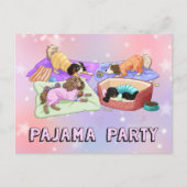 Cavalier King Charles Spaniel Pajama Party Cards! Postkarte (Vorderseite)