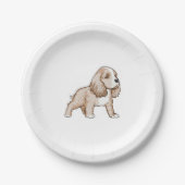 Cavalier King Charles Spaniel Pappteller (Vorderseite)