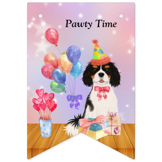 Cavalier King Charles Spaniel Party Banner (Zweite Fahne)