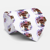 Cavalier King Charles Spaniel Patriot Krawatte (Gerollt)