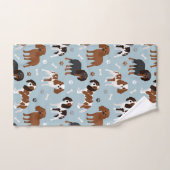 Cavalier King Charles Spaniel Paws and Bones Badhandtuch Set (Handtuch)