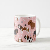 Cavalier King Charles Spaniel Paws and Bones Coffe Kaffeetasse (VorderseiteRechts)