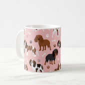 Cavalier King Charles Spaniel Paws and Bones Coffe Kaffeetasse (Vorderseite Links)