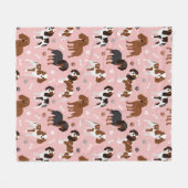 Cavalier King Charles Spaniel Paws and Bones Fleec Fleecedecke (Vorderseite (Horizontal))