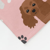 Cavalier King Charles Spaniel Paws and Bones Fleec Fleecedecke (Ecke)