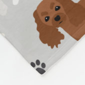 Cavalier King Charles Spaniel Paws and Bones Fleecedecke (Ecke)