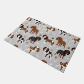 Cavalier King Charles Spaniel Paws and Bones Fußmatte (Schrägansicht)