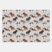 Cavalier King Charles Spaniel Paws and Bones Geschenkpapier Set (Vorderseite 3)