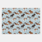 Cavalier King Charles Spaniel Paws and Bones Geschenkpapier Set (Vorderseite)