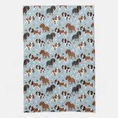 Cavalier King Charles Spaniel Paws and Bones Geschirrtuch (Vertikal)