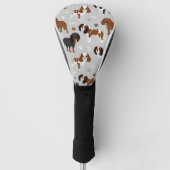 Cavalier King Charles Spaniel Paws and Bones Golf Headcover (Vorderseite)