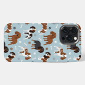 Cavalier King Charles Spaniel Paws and Bones iPhone Hülle (Rückseite (Horizontal))