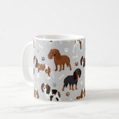 Cavalier King Charles Spaniel Paws and Bones Kaffeetasse (Vorderseite Links)