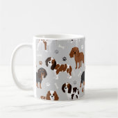 Cavalier King Charles Spaniel Paws and Bones Kaffeetasse (Links)