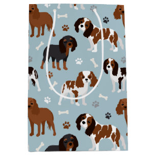 Cavalier King Charles Spaniel Paws and Bones Mittlere Geschenktüte