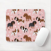 Cavalier King Charles Spaniel Paws and Bones Mouse Mousepad (Mit Mouse)
