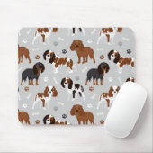 Cavalier King Charles Spaniel Paws and Bones Mousepad (Mit Mouse)