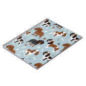 Cavalier King Charles Spaniel Paws and Bones Notizblock (Linke Seite)