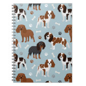 Cavalier King Charles Spaniel Paws and Bones Notizblock (Vorderseite)