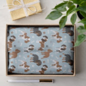 Cavalier King Charles Spaniel Paws and Bones Seidenpapier (Geschenk)