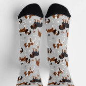 Cavalier King Charles Spaniel Paws and Bones Socken (Oben)