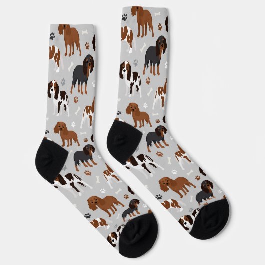 Cavalier King Charles Spaniel Paws and Bones Socken (Rechts)