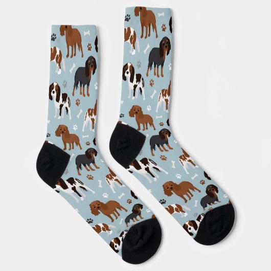 Cavalier King Charles Spaniel Paws and Bones Socks Socken (Rechts)