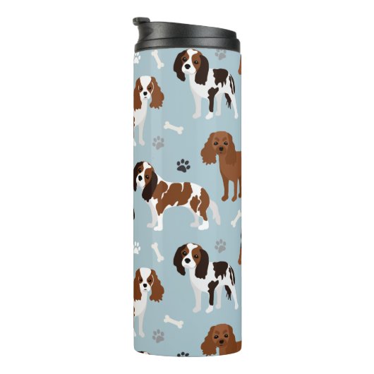 Cavalier King Charles Spaniel Paws and Bones Thermosbecher (Nach rechts gedreht)