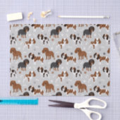 Cavalier King Charles Spaniel Paws and Bones Tissu Seidenpapier (Handwerk)