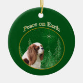 Cavalier King Charles Spaniel Peace Keramik Ornament (Vorne)