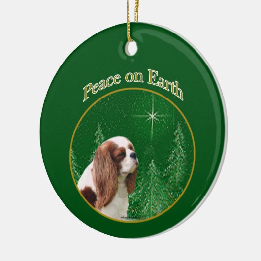 Cavalier King Charles Spaniel Peace Keramik Ornament (Links)