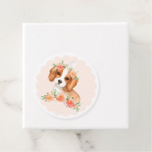 Cavalier King Charles Spaniel Peach Dog Vielen Dan Geschenkanhänger (Beispiel)