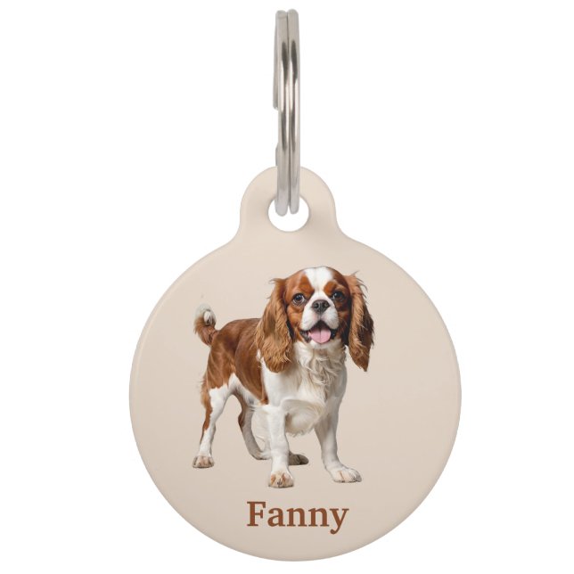 Cavalier King Charles Spaniel Personalize Haustiermarke (Vorderseite)
