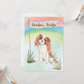 Cavalier King Charles Spaniel Pet Beileid Karte (Vorderseite/Rückseite Beispiel)