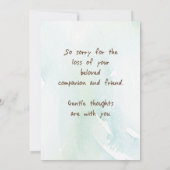 Cavalier King Charles Spaniel Pet Beileid Karte (Rückseite)