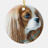 Cavalier King Charles Spaniel, "Pet Child" Keramik Ornament (Vorne)