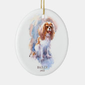Cavalier King Charles Spaniel Pet Dog Custom Keramik Ornament (Rechts)