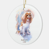 Cavalier King Charles Spaniel Pet Dog Custom Keramik Ornament (Links)