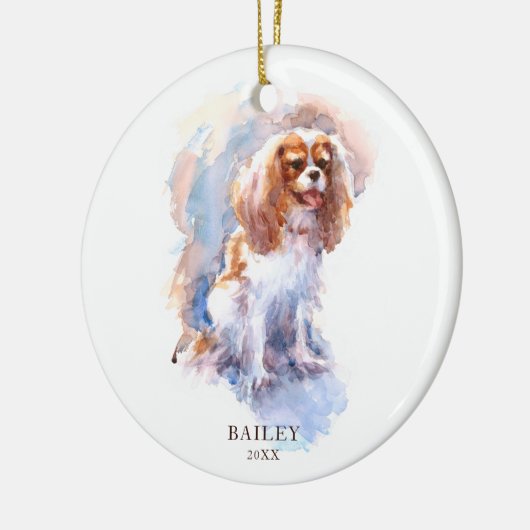 Cavalier King Charles Spaniel Pet Dog Custom Keramik Ornament (Links)