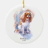 Cavalier King Charles Spaniel Pet Dog Custom Keramik Ornament (Hinten)